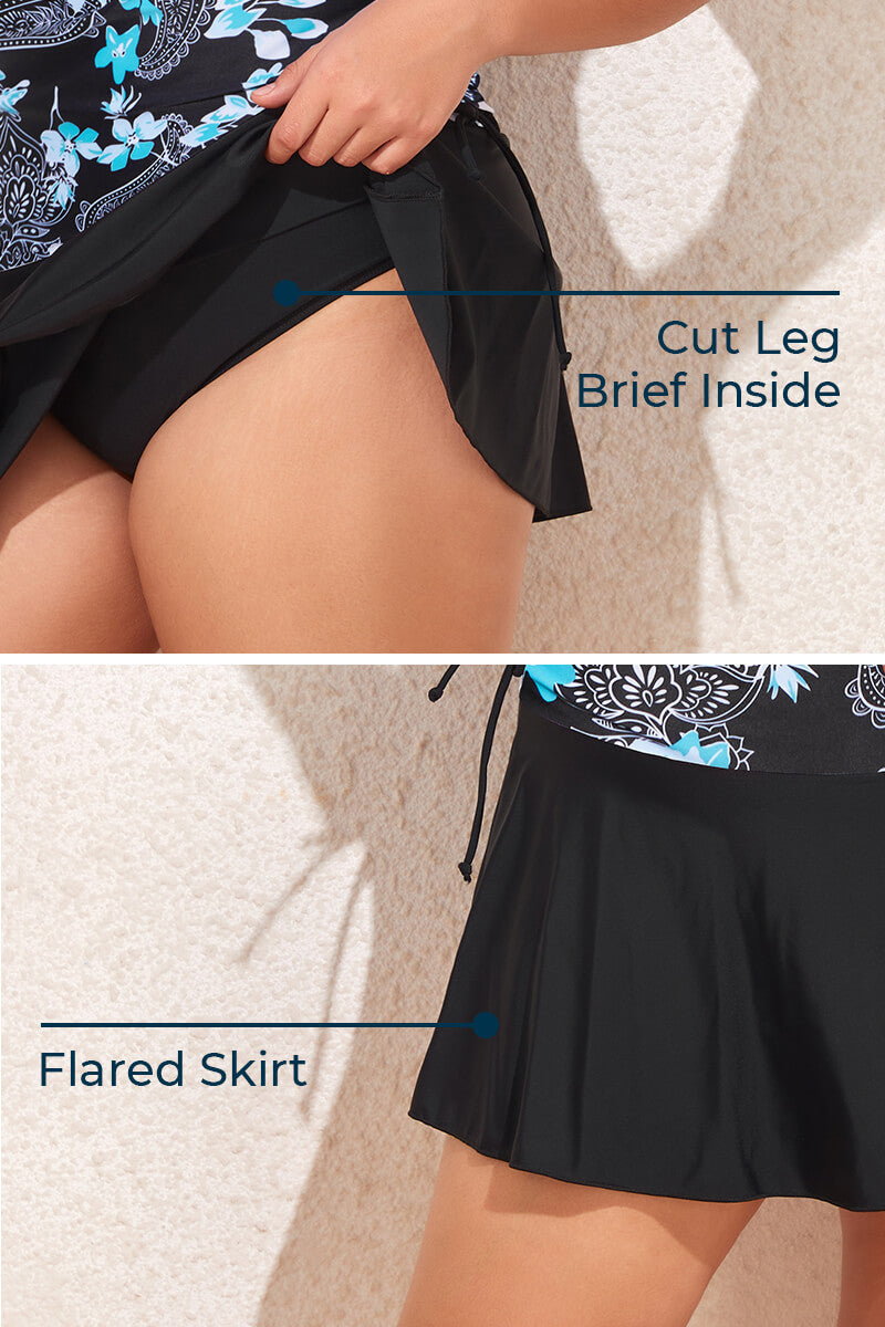 plus-size-two-piece-retro-floral-racerback-tankini-swimsuit#color_paisley-1-black