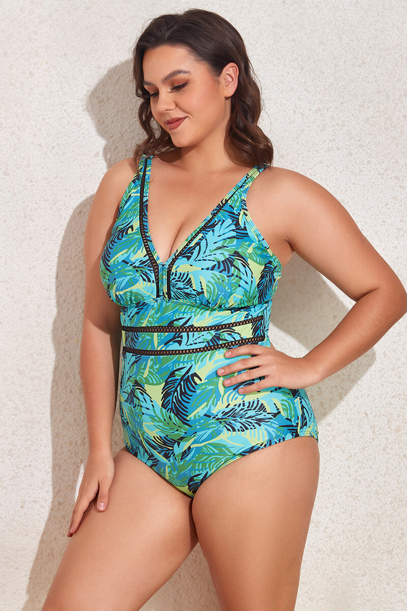 plus-size-v-neck-see-through-hollow-out-bikini-bathing-suit#color_jadeite-feather
