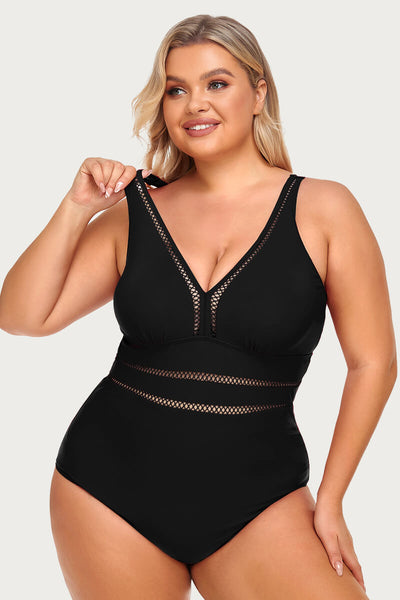 plus-size-see-through-hollow-out-solid-bikini-swimsuit#color_black