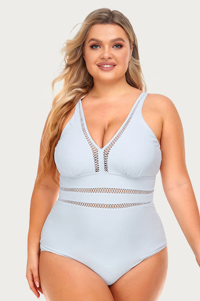 plus-size-see-through-hollow-out-solid-bikini-swimsuit#color_white