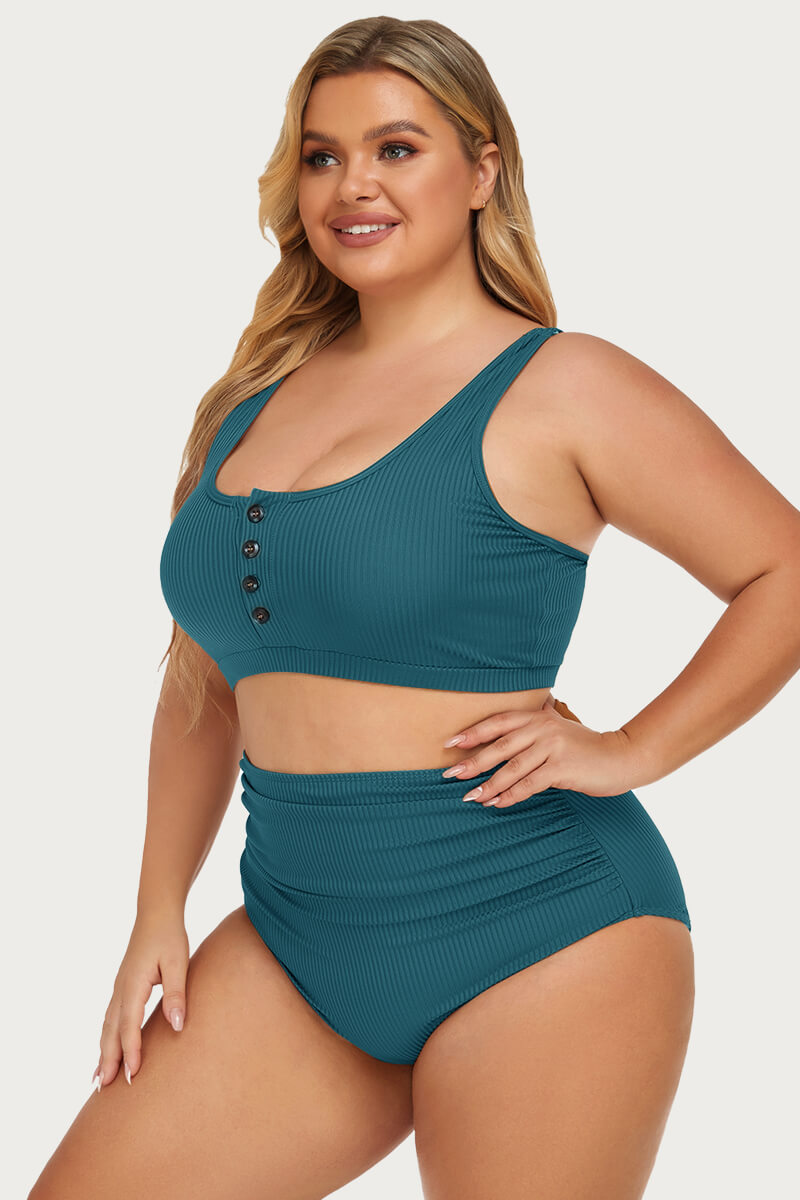 plus-size-ribbed-button-down-front-bikini-swimsuit#color_lagoon