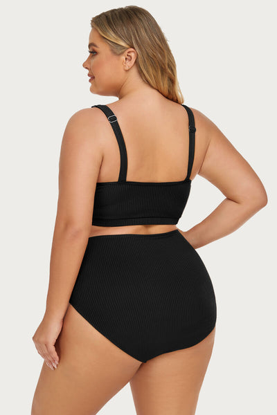 plus-size-ribbed-button-down-front-bikini-swimsuit#color_black