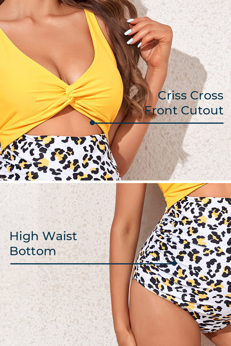 one-piece-criss-cross-cutout-maternity-swimwear#color_mustard-white-leopard